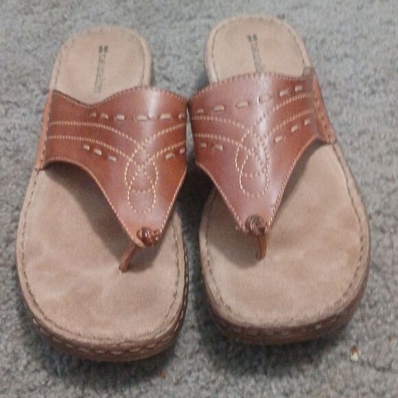 Naturalizer Canna brown leather sandals  Sz 9W  EUC - Picture 2 of 8